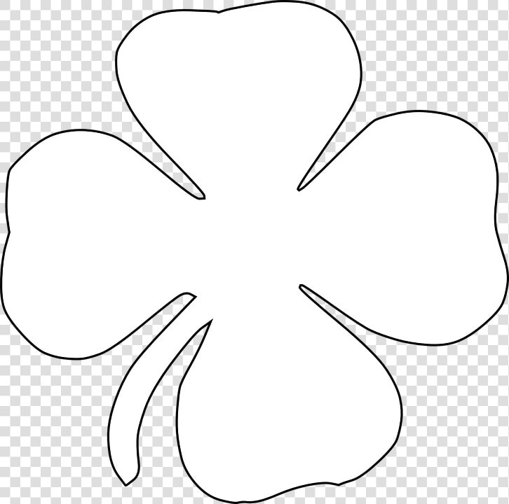 Clover Clipart Black And White   Four Leaf Clover White Transparent  HD Png DownloadTransparent PNG