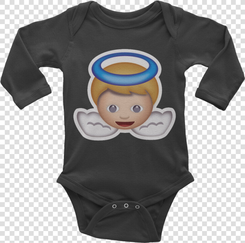 Emoji Baby Long Sleeve One Piece   Infant Bodysuit  HD Png DownloadTransparent PNG