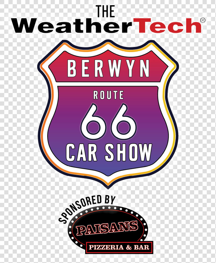 The Weathertech Berwyn Rt66 Car Show Sponsored By Paisans   Berwyn Route 66 Car Show 2019  HD Png DownloadTransparent PNG