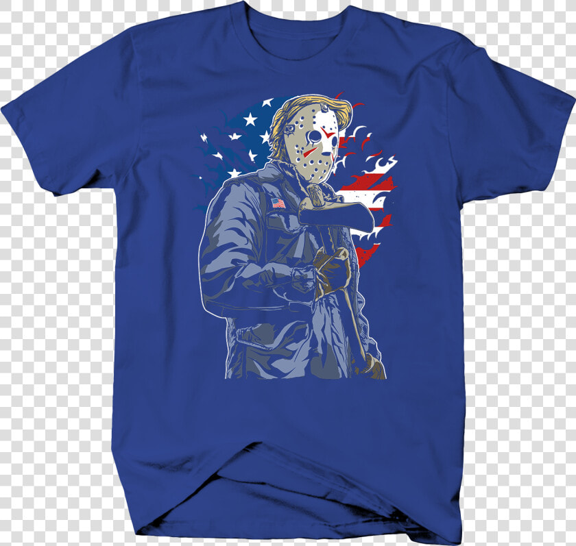 President Trump As Jason Voorhees American Flag Villain   T shirt  HD Png DownloadTransparent PNG