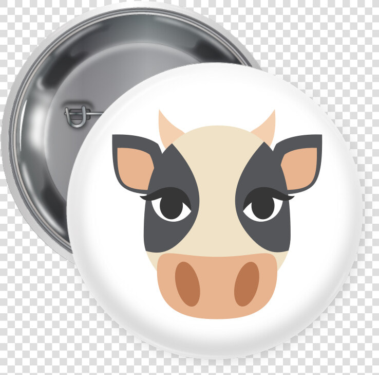 Cow Face Pin Backed Button   Save The Turtles Pin  HD Png DownloadTransparent PNG