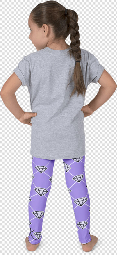 Kid S Purple Diamond Leggings   Child Back Png  Transparent PngTransparent PNG