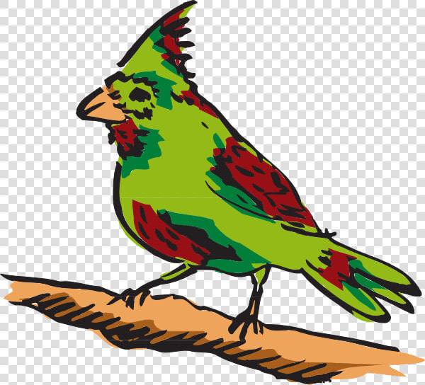 Green And Red Perched Bird Svg Clip Arts   Bird Green And Red Clipart  HD Png DownloadTransparent PNG