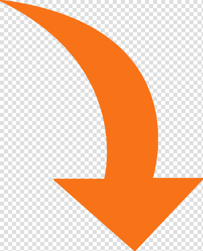 Transparent Curved Arrow Png Transparent   Curved Orange Arrow Png  Png DownloadTransparent PNG