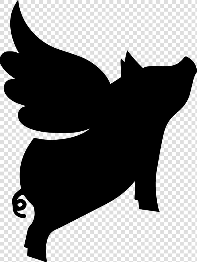 A Craft Workshop For Genre Authors   Silhouette Flying Pig Clip Art  HD Png DownloadTransparent PNG