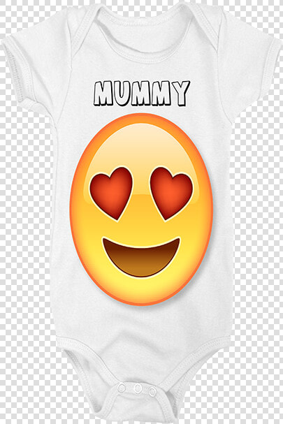 Love Heart Emoji Customised Baby Grow   Smiley  HD Png DownloadTransparent PNG