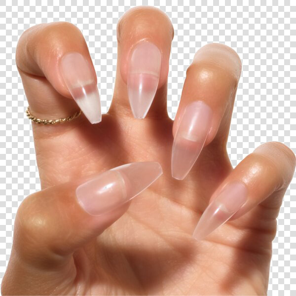 Acrylic Nails Transparent Background Png   Clear Ombre Acrylic Nails  Png DownloadTransparent PNG