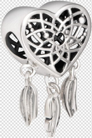 Hạt Charm Diy Pnjsilver Dream Catcher Hình Trái Tim   Charm Dreamcatcher Pnj  HD Png DownloadTransparent PNG