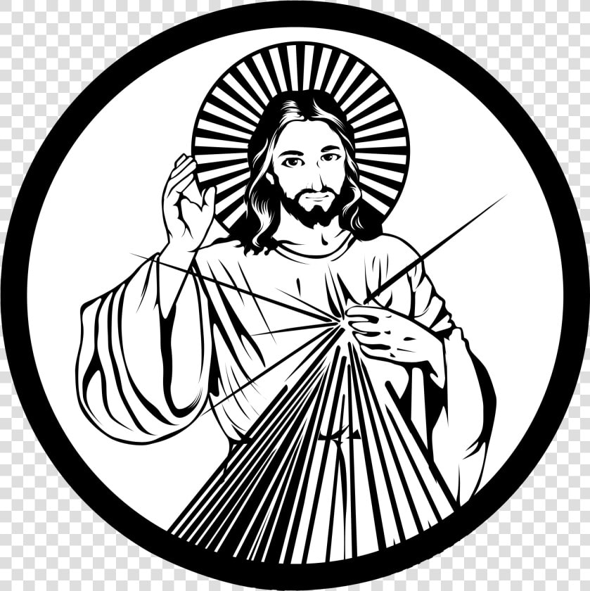 Divine Mercy Souvenirs  amp  Gift Items   Divine Mercy Line Art  HD Png DownloadTransparent PNG