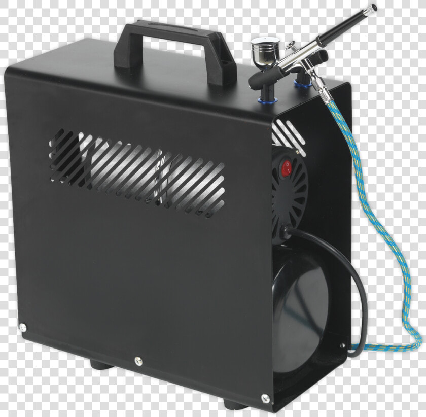 Ab9001 With Airbrush   Sealey Airbrush Compressor  HD Png DownloadTransparent PNG