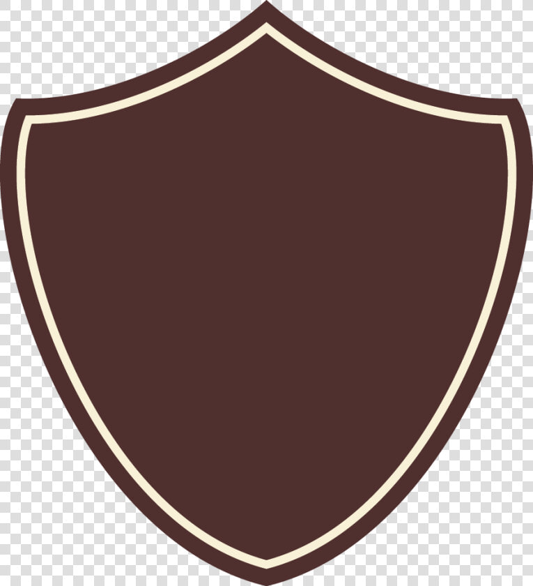 Brown Shield Badge With White Border   Shield  HD Png DownloadTransparent PNG