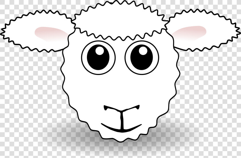 Funny Face White Cartoon   Clipart Clipart Images Sheep Face Cartoon Black  HD Png DownloadTransparent PNG