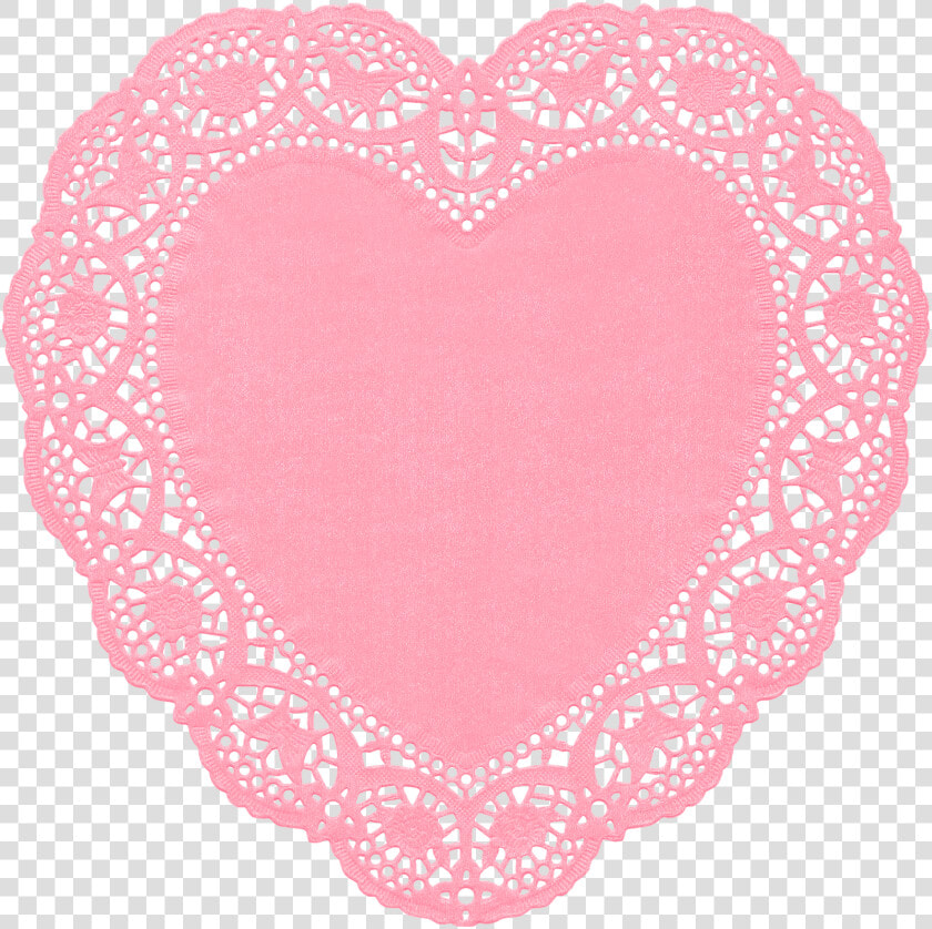 Clip Art Pink Scrapbooking Paper   Heart Doily Transparent  HD Png DownloadTransparent PNG