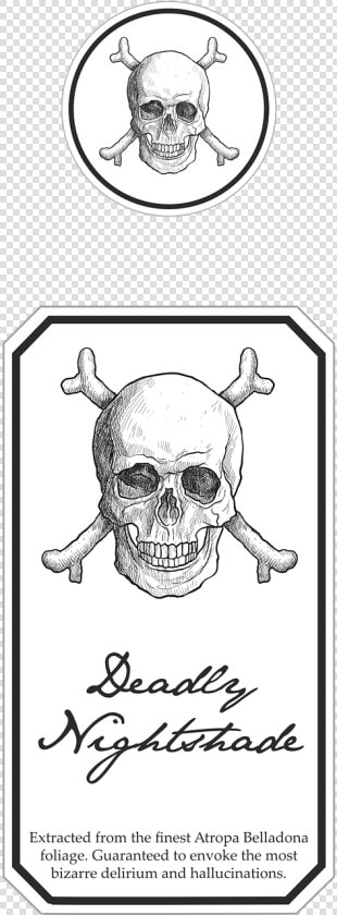 Halloween Poison Label Free Picture   Halloween Potion Label Black And White  HD Png DownloadTransparent PNG