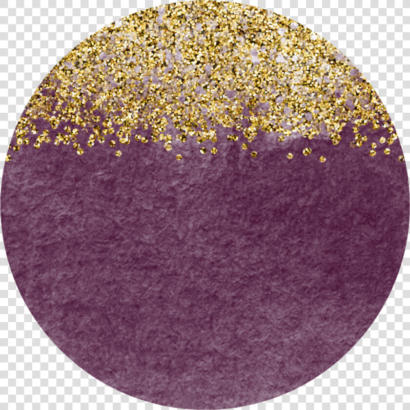 Purple Gold Glitter Circle Confetti Watercolor Watercol   Watercolor Purple And Gold  HD Png DownloadTransparent PNG