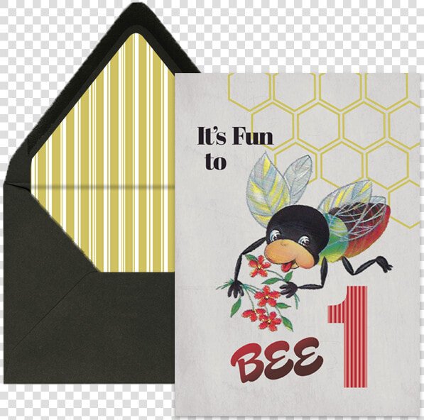 Vintage Bee Birthday Card Data Rimg Lazy Data   Illustration  HD Png DownloadTransparent PNG