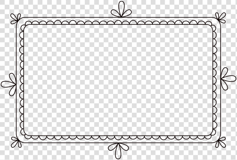 Square Scalloped Edge Clipart   Doodle Banner Png  Transparent PngTransparent PNG