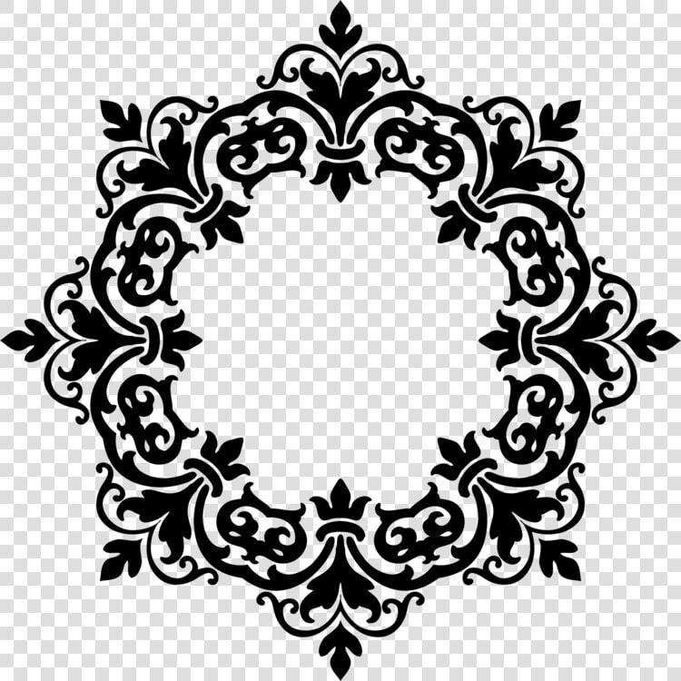 Corners Vector Damask   Border Black And White Pattern Design  HD Png DownloadTransparent PNG