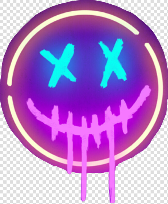  rave  neon  smile  party  tumblr  freetoedit   Circle  HD Png DownloadTransparent PNG