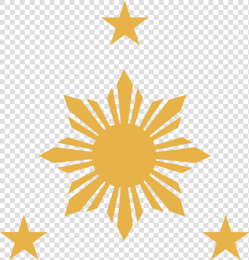 Philippine Flag Sun And Stars  HD Png DownloadTransparent PNG