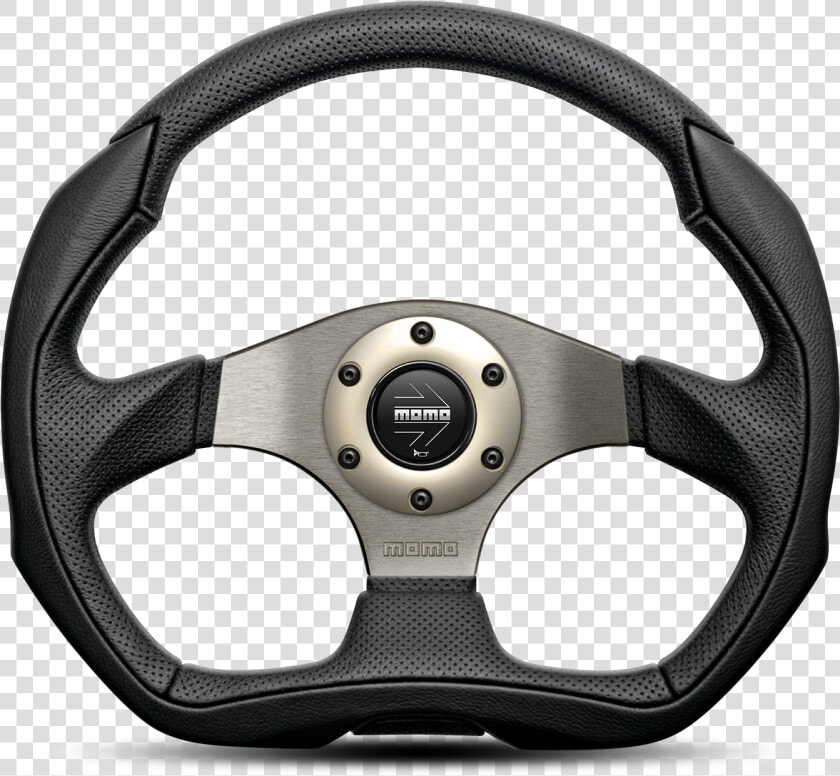 Momo Steering Wheel Eagle Black Leather Anthracite   Momo Italy Steering Wheel  HD Png DownloadTransparent PNG