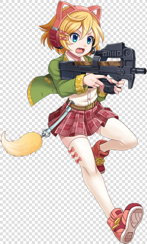 Character   Anime Girl Shooting Gun  HD Png DownloadTransparent PNG