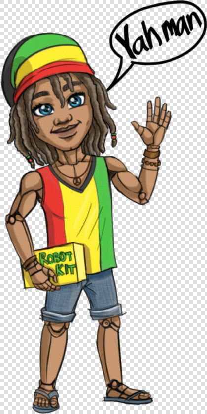 Presenting Rasta Robot  The Ever Lively  Cross Cultural    Cartoon  HD Png DownloadTransparent PNG