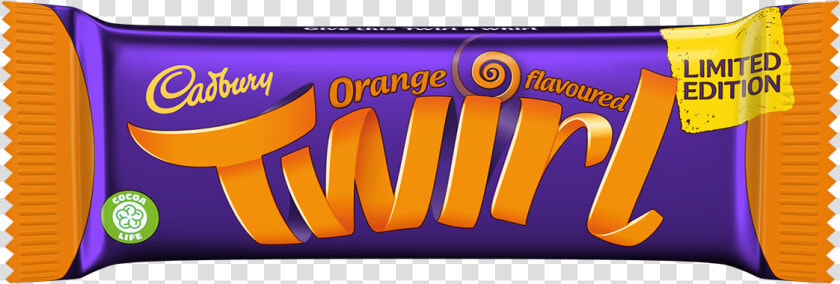 This Limited Edition Bar Adds A Hint Of Orange To The   Cadburys Chocolate Orange Twirl  HD Png DownloadTransparent PNG