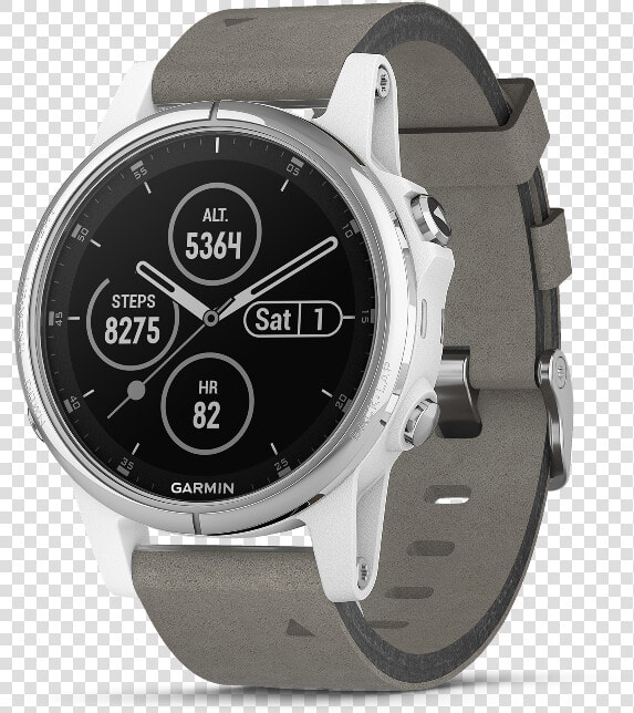 Fenix 5s Plus Sapphire  White With Gray Suede Band   Garmin Fenix 5s Plus  HD Png DownloadTransparent PNG