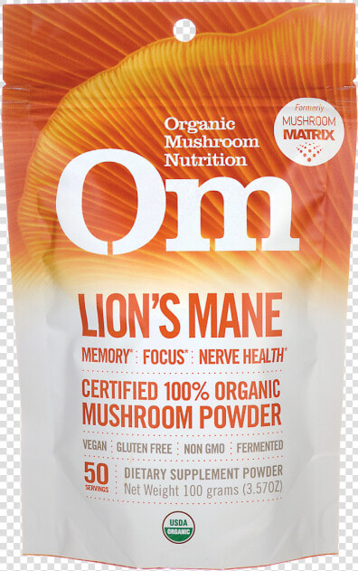 Organic Mushroom Nutrition Lion 039 S Mane 3 57 Oz   Turkey Tail Mushroom Powder  HD Png DownloadTransparent PNG