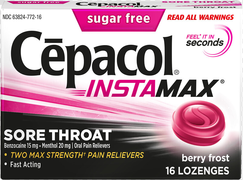 Instamax Sore Throat Berry Frost Lozenges   Cepacol  HD Png DownloadTransparent PNG