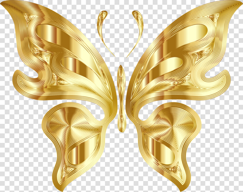 Butterfly symmetry gold   Golden Butterfly Transparent Background  HD Png DownloadTransparent PNG