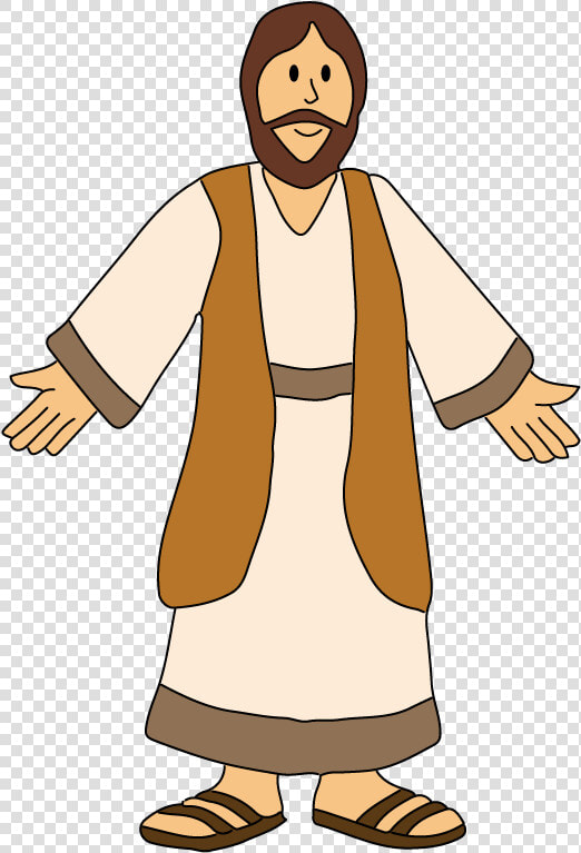 Flat Jesus Colored   Jesus Colored Clip Art  HD Png DownloadTransparent PNG