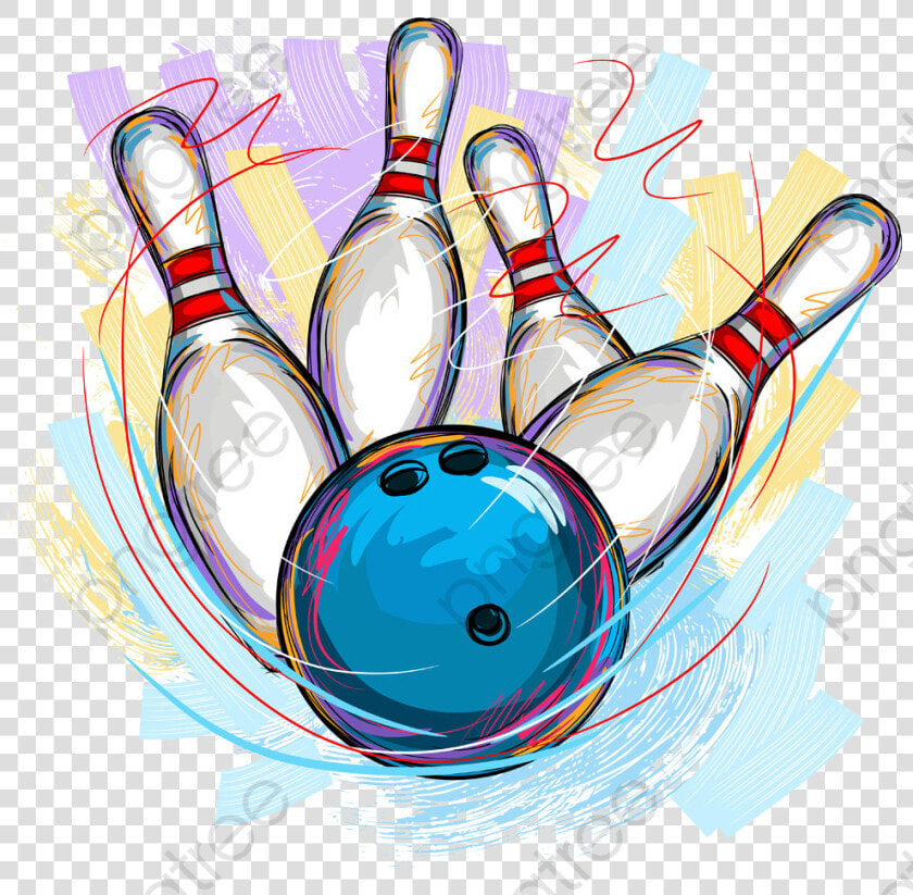 Bowling Material Picture Painted  Bowling Clipart    Bowling Strike Clip Art  HD Png DownloadTransparent PNG