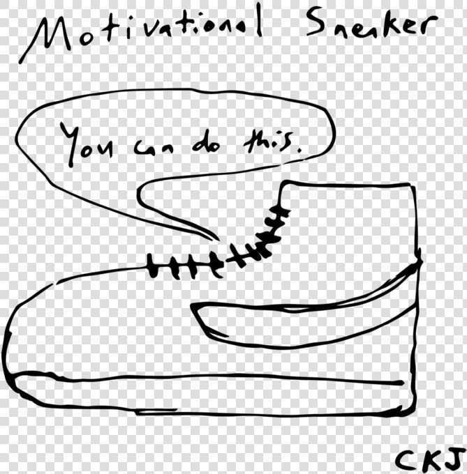 Wi Motivational Sneaker   Line Art  HD Png DownloadTransparent PNG