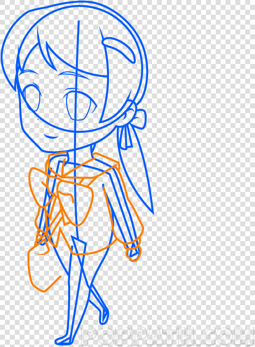 How To Draw A Chibi School Girl Pop Path  HD Png DownloadTransparent PNG