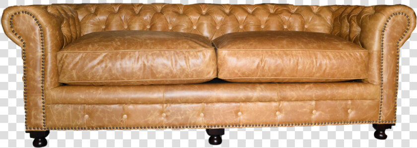 Light Tan Leather Chesterfield Sofa With Two Cushions    Chesterfield Sofa With Two Cushions  HD Png DownloadTransparent PNG