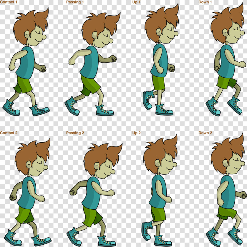 8 Pose Walk Cycle   Transparent Walk Poses Png  Png DownloadTransparent PNG