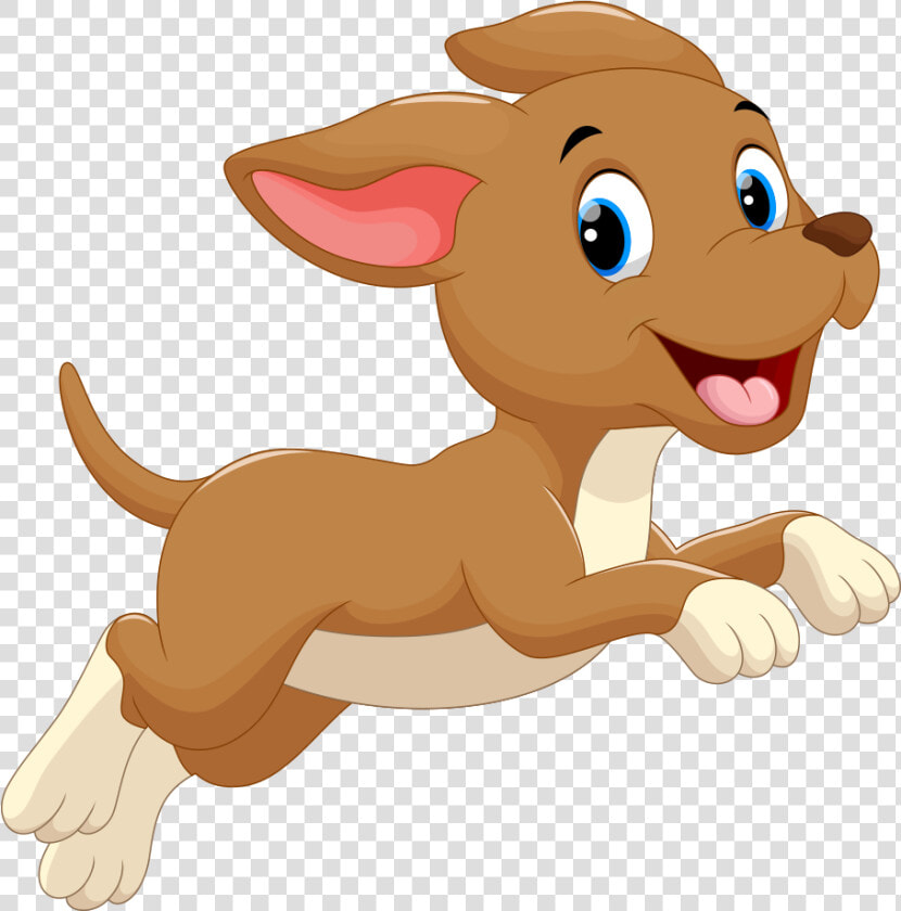 Dog Puppy Cartoon Clip Art   Cute Cartoon Dog Running  HD Png DownloadTransparent PNG