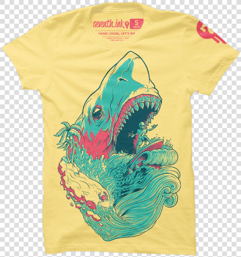 Hang Loose  Let S Rip Shark Shirt By Seventh   French Paper Banana Split  HD Png DownloadTransparent PNG