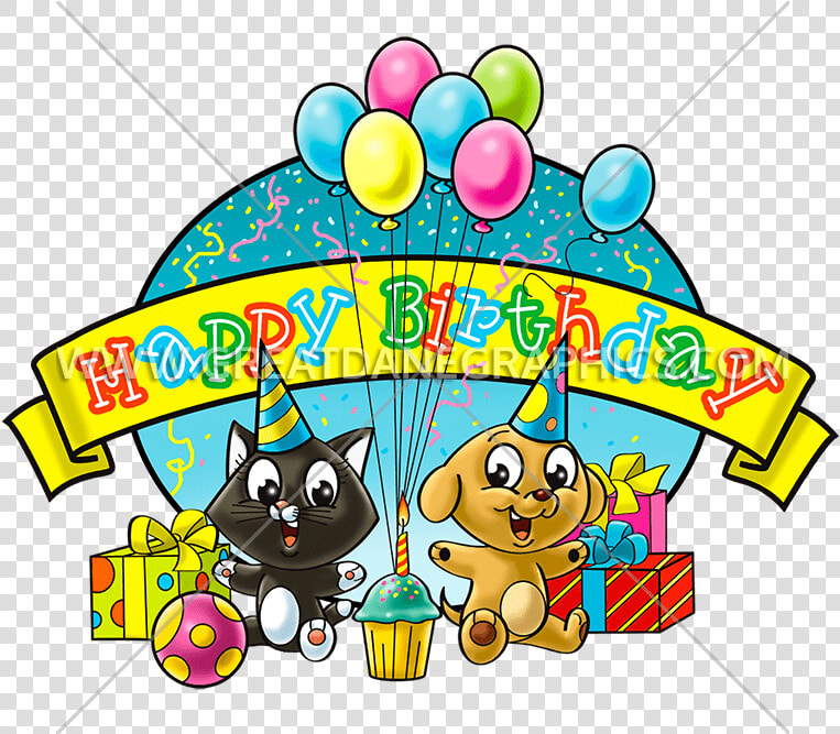 Birthday Cat  amp  Dog   Dog And Cat Celebrating Birthday Party Clipart  HD Png DownloadTransparent PNG