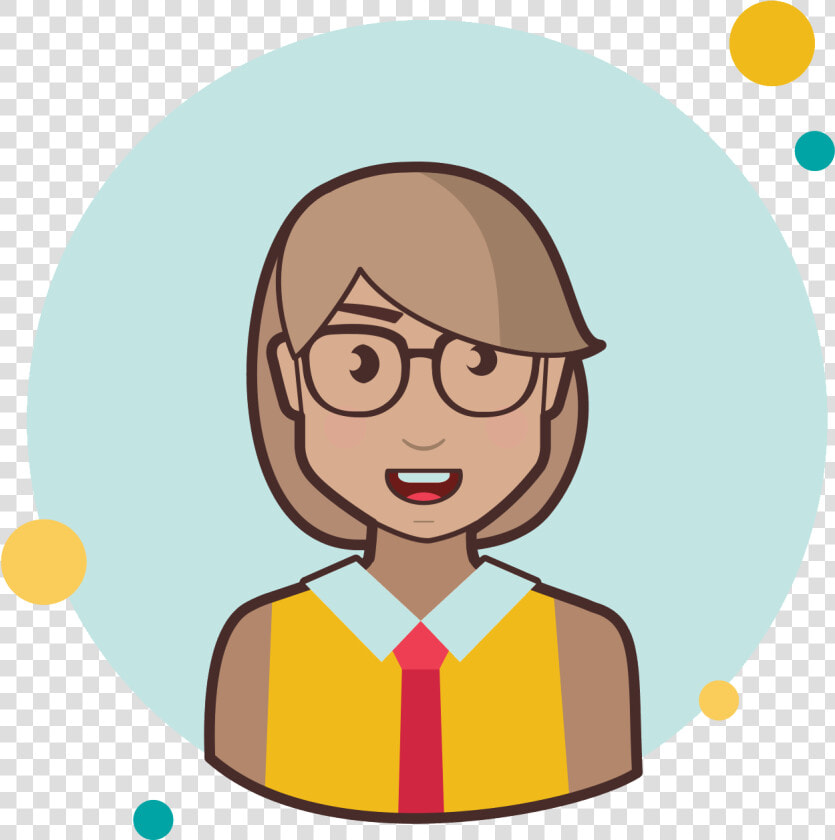 Short Hair Business Lady With Glasses Icon  HD Png DownloadTransparent PNG