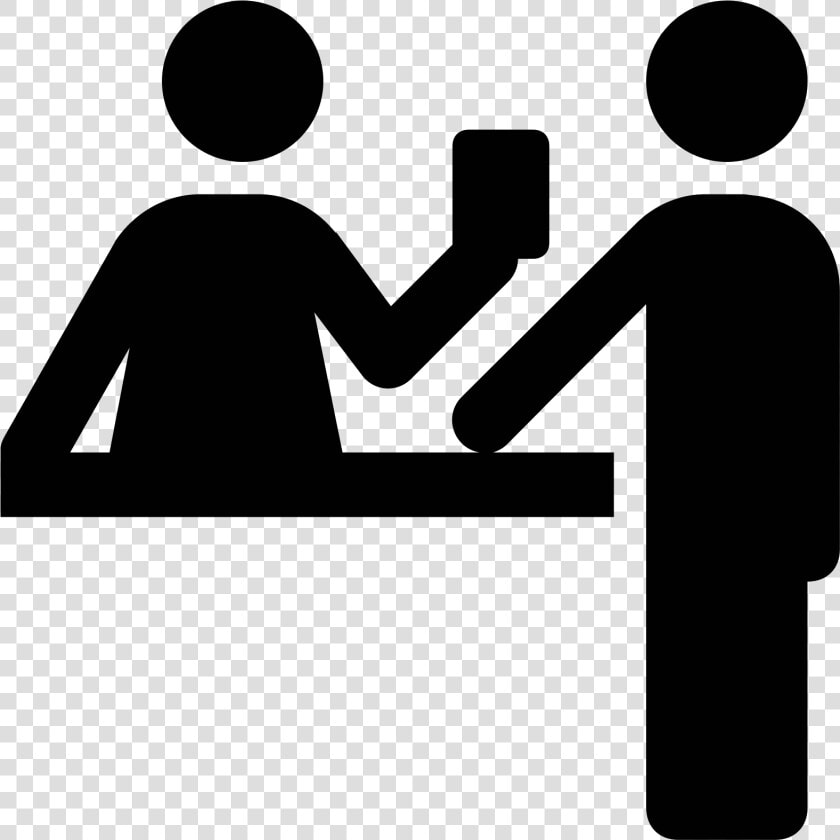 Person Icons Desk   Point Of Purchase Icon  HD Png DownloadTransparent PNG