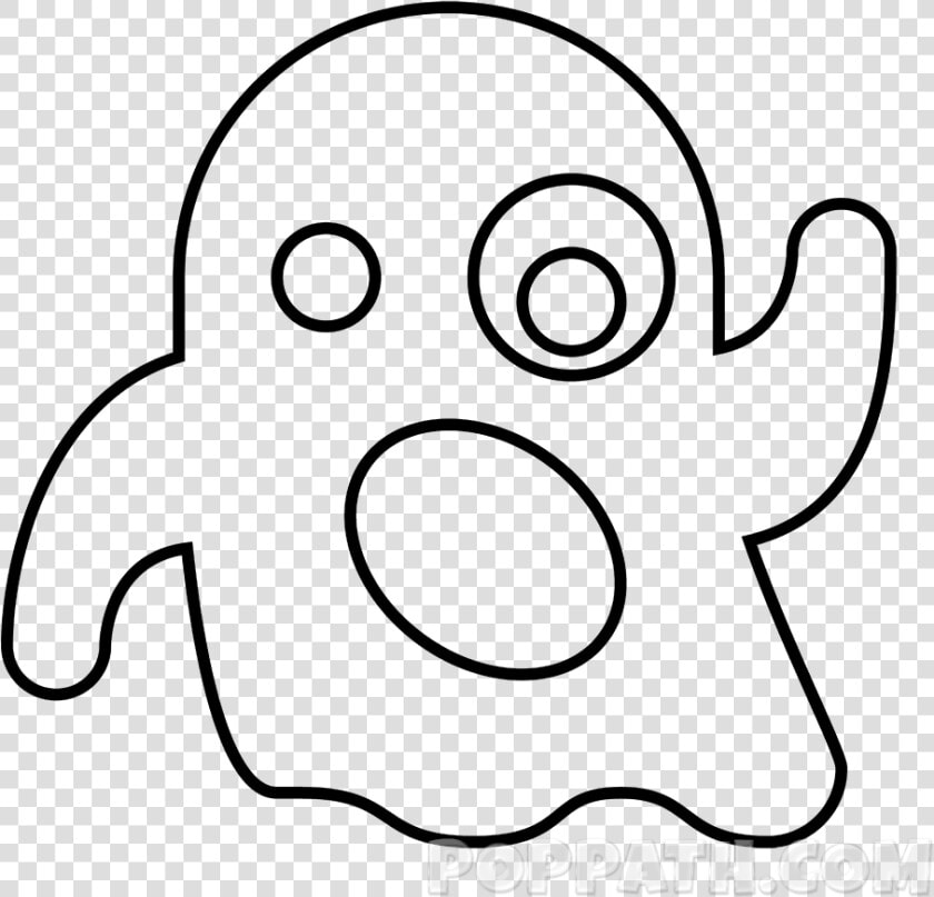 Transparent Ghost Emoji Png   Emojis Black And White Ghost  Png DownloadTransparent PNG