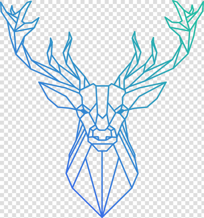 Reindeer Polygon Geometry   Deer Geometric Png  Transparent PngTransparent PNG