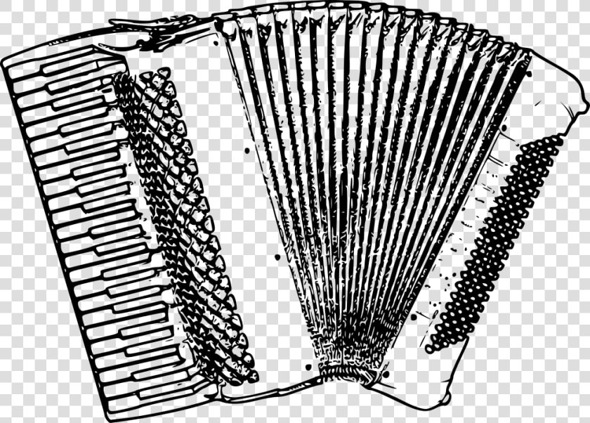 Transparent Accordion Png   Clip Art Musical Instrument B amp w  Png DownloadTransparent PNG