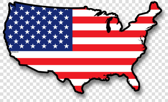 Usa Clipart Map American   American Flag In The Shape Of Usa  HD Png DownloadTransparent PNG