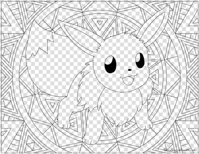 Adult Pokemon Page Eevee   Eevee Pokemon Coloring Pages  HD Png DownloadTransparent PNG