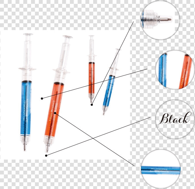 Ballpoint Click Pen Red Or Blue Barrel Black Medium   Circle  HD Png DownloadTransparent PNG