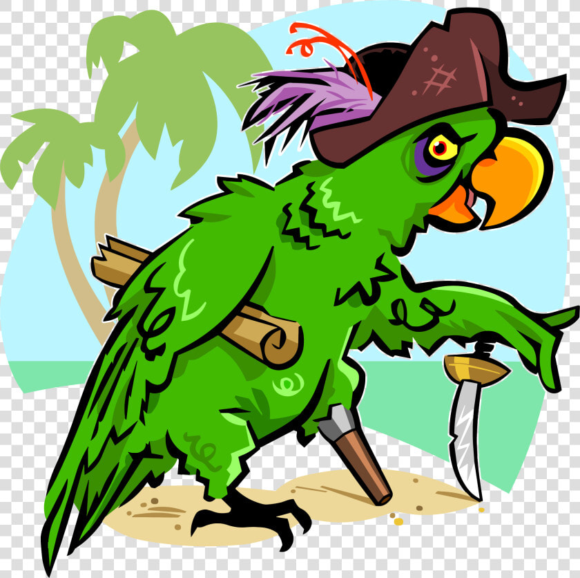 Pirate Parrot Cartoon Treasure Map   Pirate Parrot Clip Art  HD Png DownloadTransparent PNG